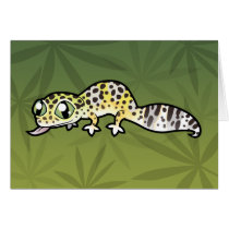 Cartoon Leopard Gecko Card
