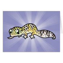 Cartoon Leopard Gecko Greeting Card
