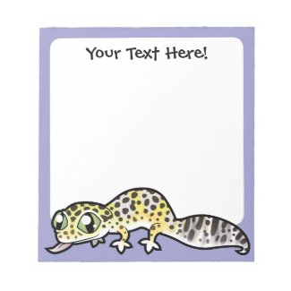 Cartoon Leopard Gecko Notepad Cute Cartoon Leopard Gecko Memo Notepad