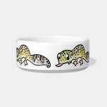 Cartoon Leopard Gecko Cat Food Bowls