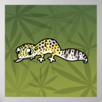 Cartoon Leopard Gecko Print