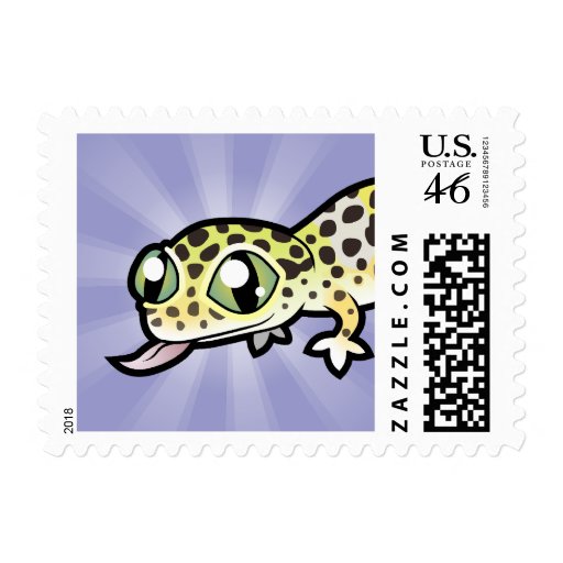 Cartoon Leopard Gecko Stamps