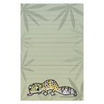 Cartoon Leopard Gecko Stationery Design