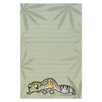 Cartoon Leopard Gecko Stationery Design
