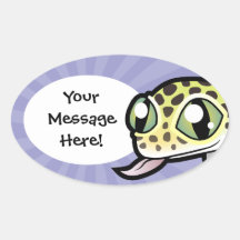 Cartoon Leopard Gecko Stickers