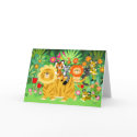 Cartoon Liger and Friends Greeting Card by Lioness_Graphics Cartoon Liger and Friends Greeting Card