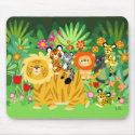 Cartoon Liger and Friends mousepad by Lioness_Graphics Cartoon Liger and Friends mousepad