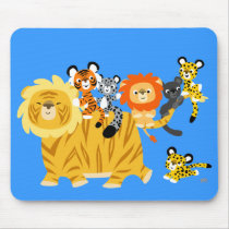 Cartoon Liger and Friends mousepad by Lioness_Graphics Cartoon Liger and Friends mousepad