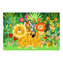 Cartoon Liger and Friends poster posters by Lioness_Graphics Cartoon Liger and Friends poster posters