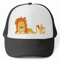 Cartoon Lion Dad and Cub hat