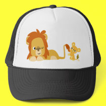 Cartoon Lion Dad and Cub hat
