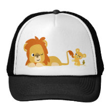Cartoon Lion Dad and Cub hat