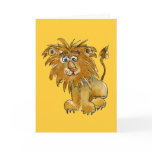 Cartoon Lion Greeting Card cards