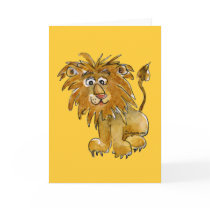 Cartoon Lion Greeting Card by zooogle Cartoon Lion Greeting Card