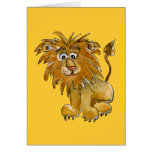 Cartoon Lion Greeting Card
