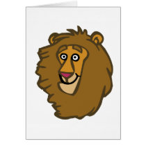 Cartoon Lion Head cards