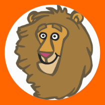 Cartoon Lion Head stickers
