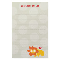 Cartoon Lion Kid Personal / Thank You Stationery by fatfatin_mini_me Cartoon Lion Kid Personal / Thank You Stationery