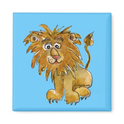 Cartoon Lion Magnet to Personalize by zooogle