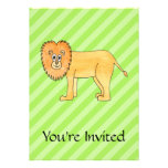 Cartoon Lion. Personalized Invitations