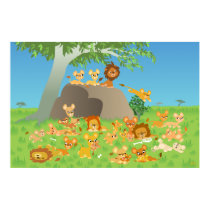 Cartoon Lion Pride custom print