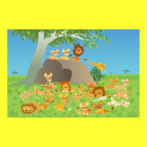 Cartoon Lion Pride custom print