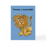 Cartoon Lion Thank You Cards cards