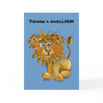 Cartoon Lion Thank You Cards by zooogle Cartoon Lion Thank You Cards