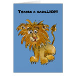 Cartoon Lion Thank You Cards cards