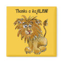 Cartoon Lion Thank You Magnet