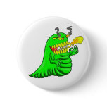 Cartoon Lizard Dragon Art Button
