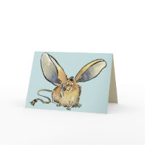 Cartoon Long Eared Jerboa Card
