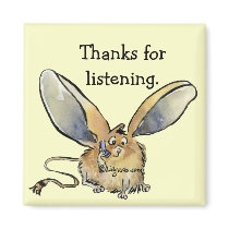 Cartoon Long Eared Jerboa Thank You Gift Magnet