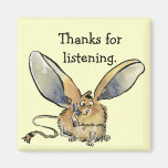 Cartoon Long Eared Jerboa Thank You Gift Magnet