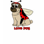 Cartoon Love Pug T-Shirt