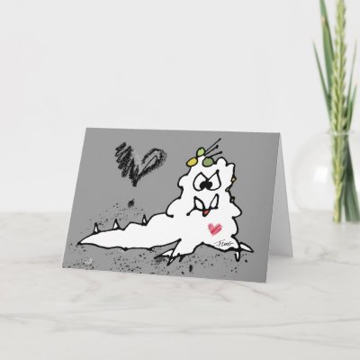 cartoon love images pictures. Cartoon Love Slug Monster Greeting Cards by monsterzoo