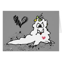 Cartoon Love Slug Monster cards