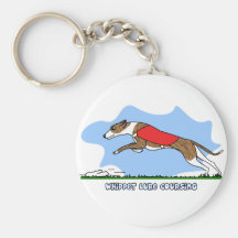 Cartoon Lure Coursing Whippet Keychain