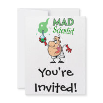 cartoon mad scientist invite