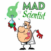 cartoon mad scientist photo cutout