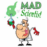cartoon mad scientist photo cutout