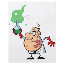 cartoon mad scientist with potion custom flyer