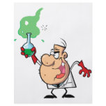 cartoon mad scientist with potion flyers