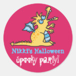 Cartoon Magic Dragon Halloween Party Sticker