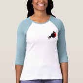 Customizable Magnificent Frigatebird Ladies 3/4 Sleeve Fitted Raglan