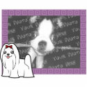 Cartoon Maltese Photo Frame (show cut) photosculpture