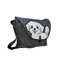 Cartoon Maltese (puppy cut) Commuter Bags