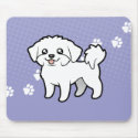 Cartoon Maltese (puppy cut) mousepad