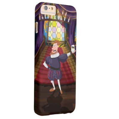 Cartoon man reciting shakespeare play. barely there iPhone 6 plus case