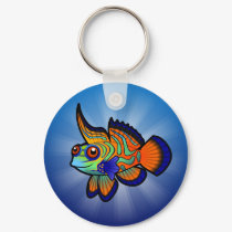 Cartoon Green Mandarin Dragonet Keychain